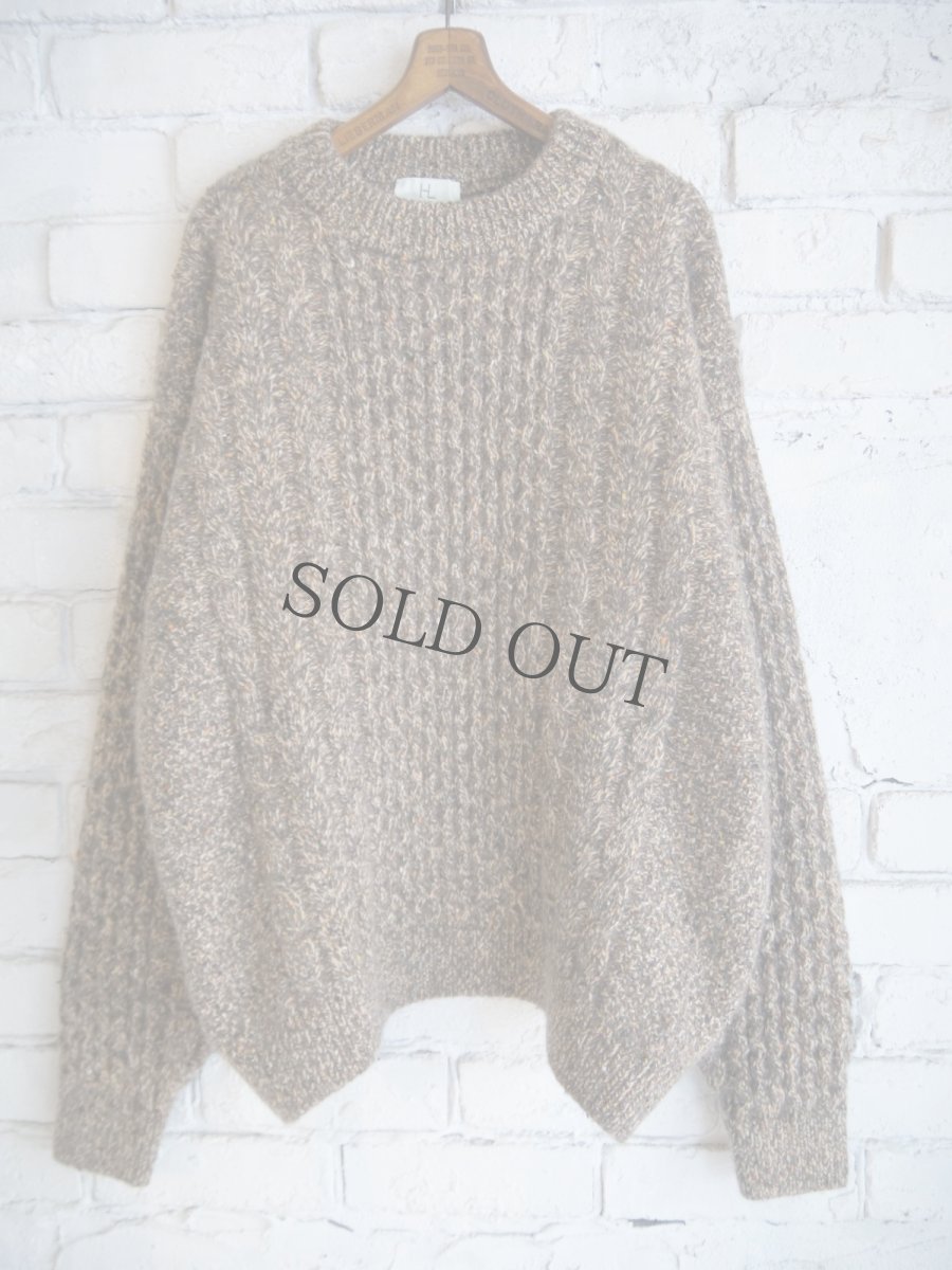 画像1: HERILL Cashmere nep Cable Sweater ヘリル カシミヤネップケーブルセーター (24-080-HL-8200-30) (1)