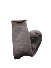 画像3: ROTOTO DOUBLE FACE CREW SOCKS ロトト ダブルフェイスクルーソックス（R1001-BR-222） (3)