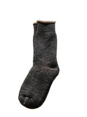 画像2: ROTOTO DOUBLE FACE CREW SOCKS ロトト ダブルフェイスクルーソックス（R1001-BR-222） (2)