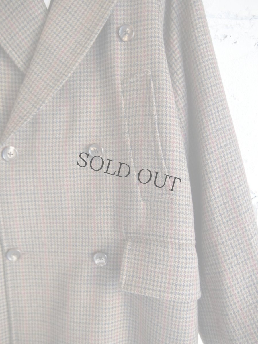 画像3: blurhms Classic Houndstooth Double-Breasted Coat ブラームス クラシックハウンドトゥースダブルブレストコート（BHS24F004Hdt） (3)