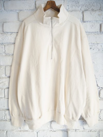 画像1: blurhms Co/Silk Nep Harf-Zip ブラームス コットンシルクネップハーフジップ (BHS24F038Si)