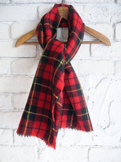 画像1: R&D.M.Co- / OLDMAN'S TAILOR WOOL TARTAN CHECK MUFFLER オールドマンズテーラーアールアンドディーエムコー ウールタータンチェックマフラー(7064)