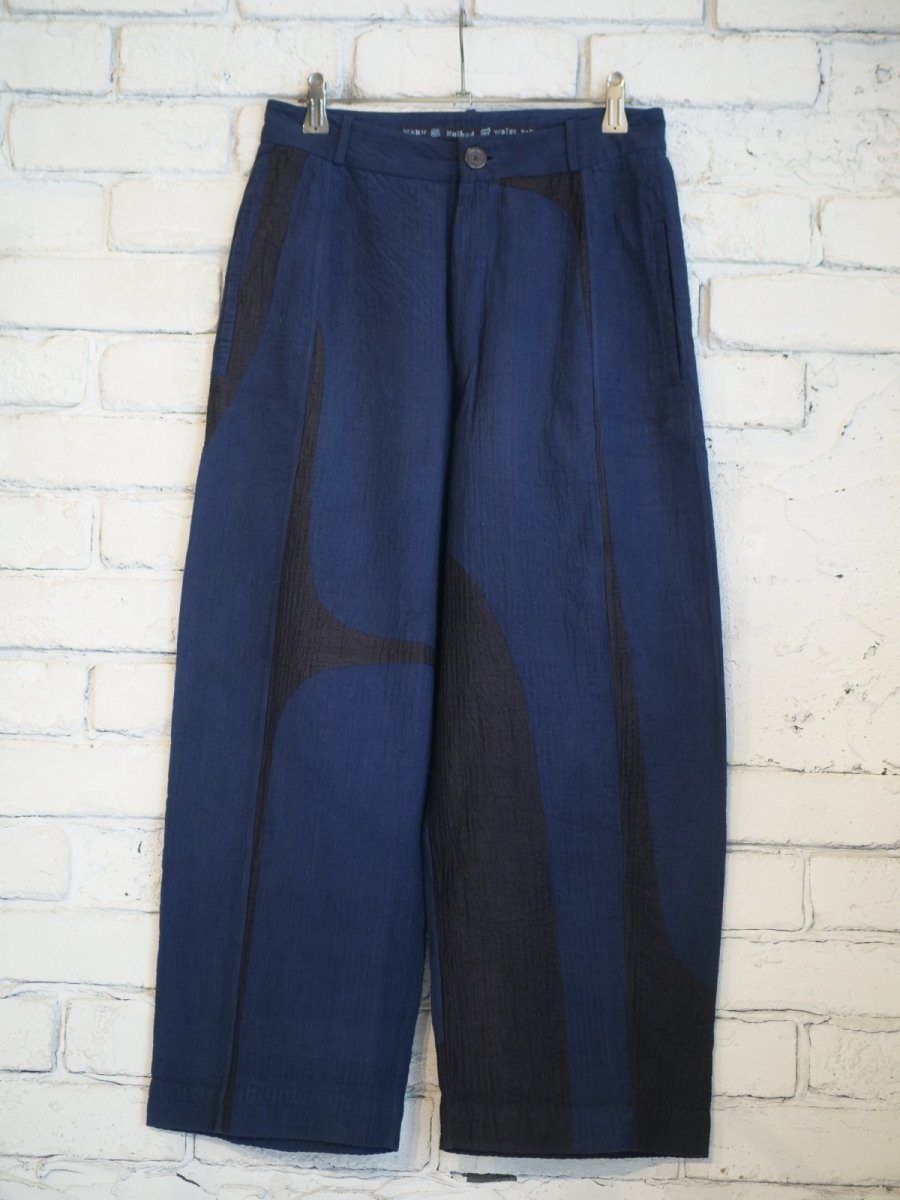 画像1: maku textiles KULHAD マクテキスタイルズ カディアップリケパンツ G2218 (1)