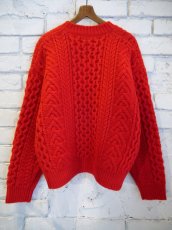 画像4: BATONER 【WOMEN'S】BLUEFACE ARAN CREW NECK バトナー ブルーフェイスアランクルーネックニット（ BN-24FL-064) (4)