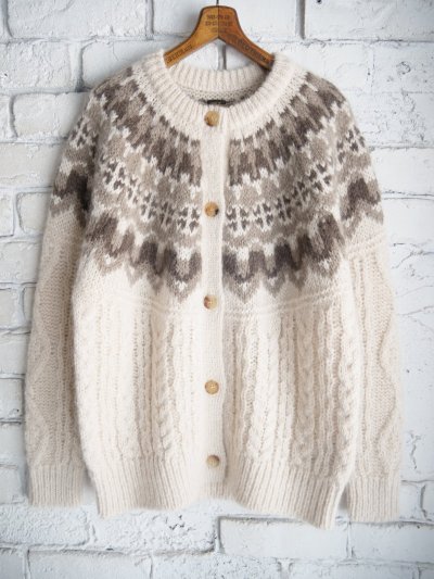 画像1: BATONER【WOMEN'S】MOHAIR NORDIC CREW CARDIGAN バトナー モヘアノルディッククルーネックカーディガン(BN-24FL-056)