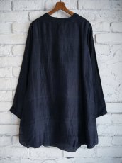 画像5: maku textiles BABU マクテキスタイルズ インディゴ染シルクトップス G1407EU (5)