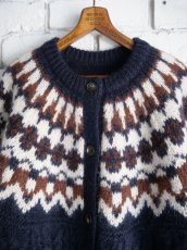 画像2: BATONER【WOMEN'S】MOHAIR NORDIC CREW CARDIGAN バトナー モヘアノルディッククルーネックニット(BN-24FL-056) (2)