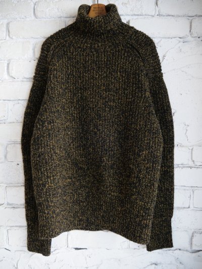 画像1: Slopeslow brushed yak / shetlandwool turtle neck sweater スロープスロウ ブラッシュドヤクシェットランドウールタートルネックセーター（1243014）