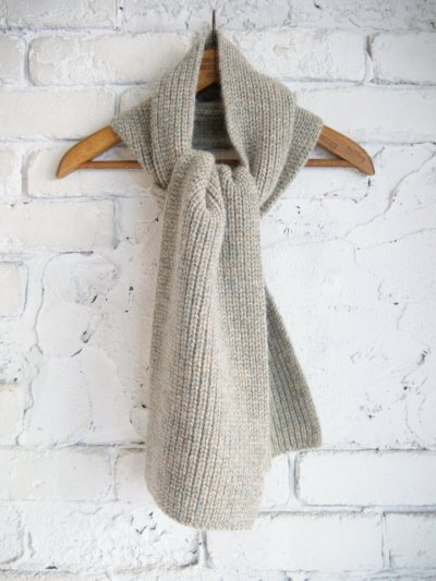 画像1: Slopeslow Brushed Yak/Shetland wool scarf スロープスロウ  ブラッシュドヤク/ シェットランドウール スカーフ（1243033）