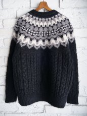 画像4: BATONER【WOMEN'S】MOHAIR NORDIC CREW CARDIGAN バトナー モヘアノルディッククルーネックニット(BN-24FL-056) (4)