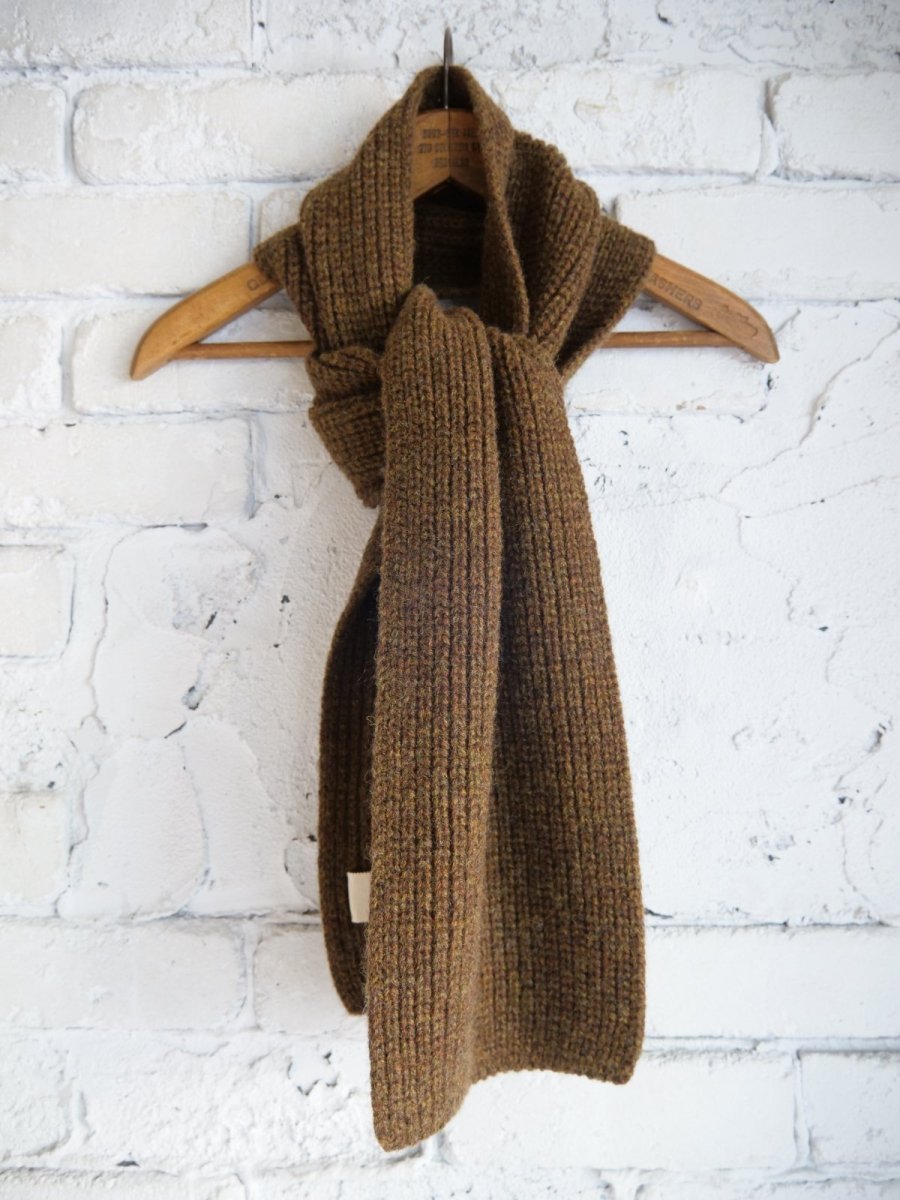 画像1: Slopeslow Brushed Yak/Shetland wool scarf スロープスロウ  ブラッシュドヤク/ シェットランドウール スカーフ（1243033） (1)