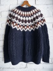 画像4: BATONER【WOMEN'S】MOHAIR NORDIC CREW CARDIGAN バトナー モヘアノルディッククルーネックニット(BN-24FL-056) (4)