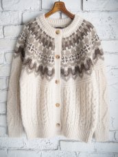 画像1: BATONER【WOMEN'S】MOHAIR NORDIC CREW CARDIGAN バトナー モヘアノルディッククルーネックカーディガン(BN-24FL-056) (1)