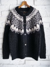 画像1: BATONER【WOMEN'S】MOHAIR NORDIC CREW CARDIGAN バトナー モヘアノルディッククルーネックニット(BN-24FL-056) (1)