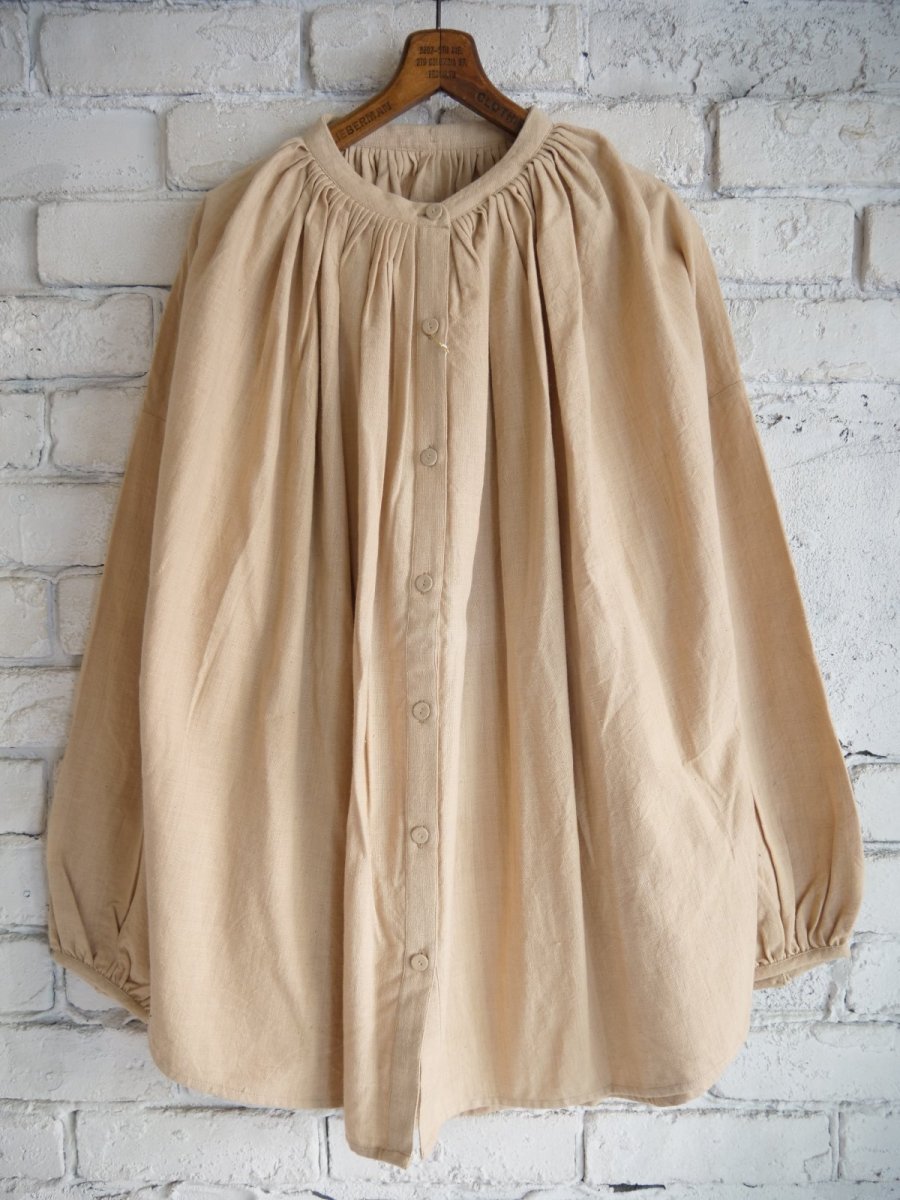 画像1: CALICO キャリコ 天然染しっくりカディテラブラウス CAW901s  (1)