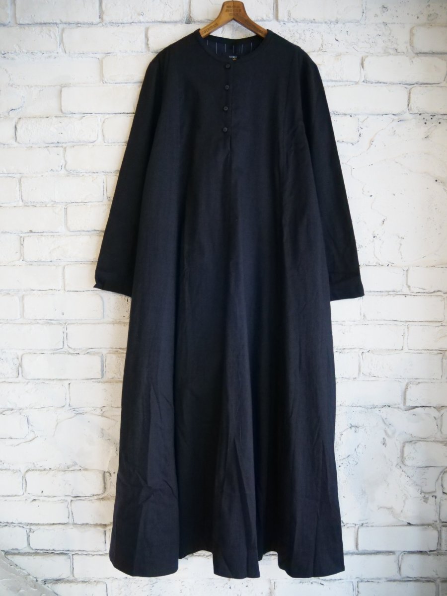 画像1: maku textiles HARITA Cotton and Wool Handwoven Dress マクテキスタイルズ コットンアンドウールハンドウーブンドレス(GA2465) (1)