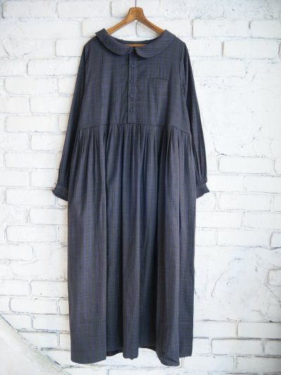 画像1: maku textiles ACONITE Cotton and Wool Handwoven Dress マクテキスタイルズ コットンアンドウールハンドウーブンドレス(GA2427)