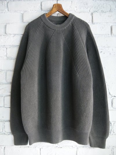 画像1: BATONER【MEN'S】FADE COLOR SIGNATURE CREW NECK KNIT フェードカラーシグネチャークルーネックニット（BN-25SM-005）