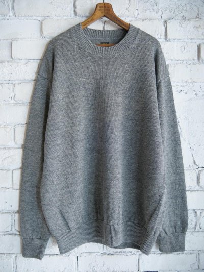 画像1: BATONER【MEN'S】WASHED HIGH COUNT LINEN CREW NECK KNIT バトナー ウォッシュドハイカウントリネンクルーネックニット（BN-25SM-021）