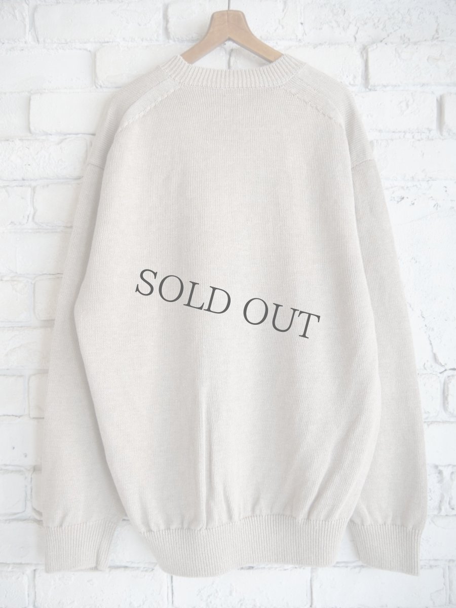 画像4: BATONER【MEN'S】WASHED HIGH COUNT LINEN CREW NECK KNIT バトナー ウォッシュドハイカウントリネンクルーネックニット（BN-25SM-021） (4)