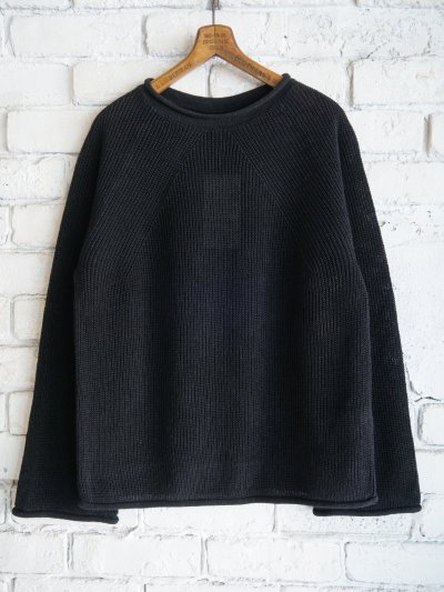 画像1: BATONER【WOMEN'S】WASHED HIGH COUNT LINEN SIGNATURE ROLL NECK KNIT バトナー ウォッシュドハイカウントリネンシグネチャーロールネックニット（BN-25SL-024）