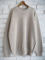 画像1: BATONER【MEN'S】WASHED HIGH COUNT LINEN CREW NECK KNIT バトナー ウォッシュドハイカウントリネンクルーネックニット（BN-25SM-021） (1)