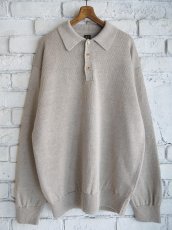 画像1: BATONER【MEN'S】WASHED HIGH COUNT LINEN POLO KNIT バトナー ウォッシュドハイカウントリネンポロニット（BN-25SM-023） (1)