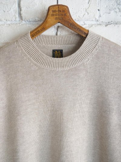 画像2: BATONER【MEN'S】WASHED HIGH COUNT LINEN CREW NECK S/S KNIT バトナー ウォッシュドハイカウントリネンクルーネックショートスリーブニット（BN-25SM-024）