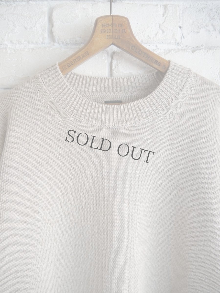 画像2: BATONER【MEN'S】WASHED HIGH COUNT LINEN CREW NECK KNIT バトナー ウォッシュドハイカウントリネンクルーネックニット（BN-25SM-021） (2)