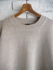 画像2: BATONER【MEN'S】WASHED HIGH COUNT LINEN CREW NECK KNIT バトナー ウォッシュドハイカウントリネンクルーネックニット（BN-25SM-021） (2)