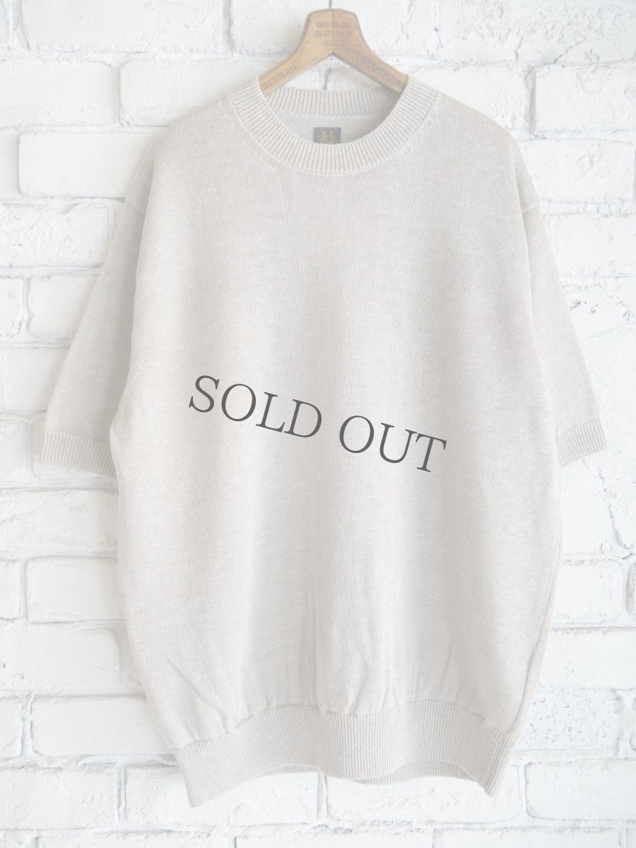 画像1: BATONER【MEN'S】WASHED HIGH COUNT LINEN CREW NECK S/S KNIT バトナー ウォッシュドハイカウントリネンクルーネックショートスリーブニット（BN-25SM-024） (1)