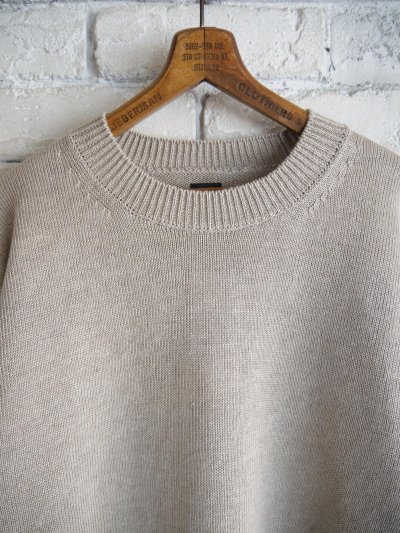 画像2: BATONER【MEN'S】WASHED HIGH COUNT LINEN CREW NECK KNIT バトナー ウォッシュドハイカウントリネンクルーネックニット（BN-25SM-021）