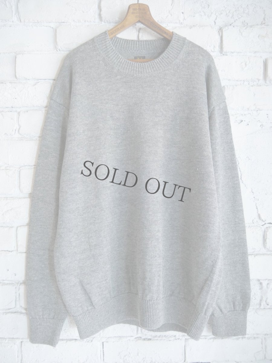 画像1: BATONER【MEN'S】WASHED HIGH COUNT LINEN CREW NECK KNIT バトナー ウォッシュドハイカウントリネンクルーネックニット（BN-25SM-021） (1)