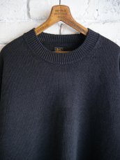 画像2: BATONER【MEN'S】WASHED HIGH COUNT LINEN CREW NECK KNIT バトナー ウォッシュドハイカウントリネンクルーネックニット（BN-25SM-021） (2)