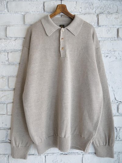 画像1: BATONER【MEN'S】WASHED HIGH COUNT LINEN POLO KNIT バトナー ウォッシュドハイカウントリネンポロニット（BN-25SM-023）