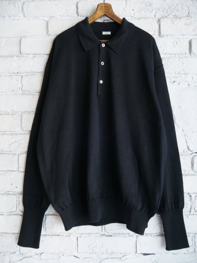 画像1: A.PRESSE Cotton Knit L/S Polo shirt アプレッセ コットンニットロングスリーブポロシャツ (24SAP-03-02K)