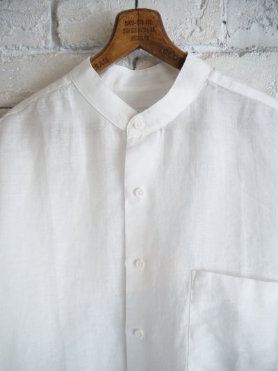 画像2: HERILL Ramie Linen Bandcollarshirts ヘリル ラミーリネンバンドカラーシャツ (25-050-HL-8100-10)