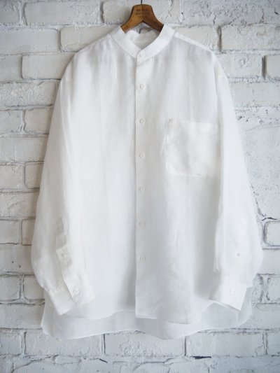 画像1: HERILL Ramie Linen Bandcollarshirts ヘリル ラミーリネンバンドカラーシャツ (25-050-HL-8100-10)