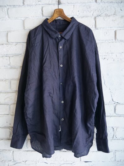 画像1: Gurank Linen work shirts  グランク リネンワークシャツ(25A10L)