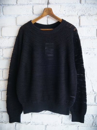 画像1: BATONER【WOMEN'S】SLUBY SIGNATURE CREW NECK KNIT バトナー スラブシグネチャークルーネックニット（BN-25SL-033）