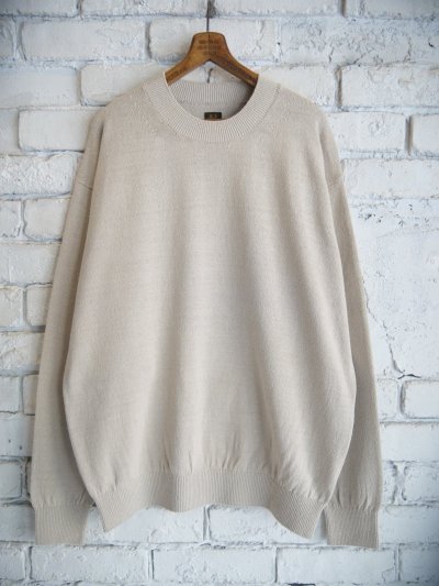 画像1: BATONER【MEN'S】SILK CREW NECK KNIT バトナー シルククルーネックニット（BN-25SM-036）