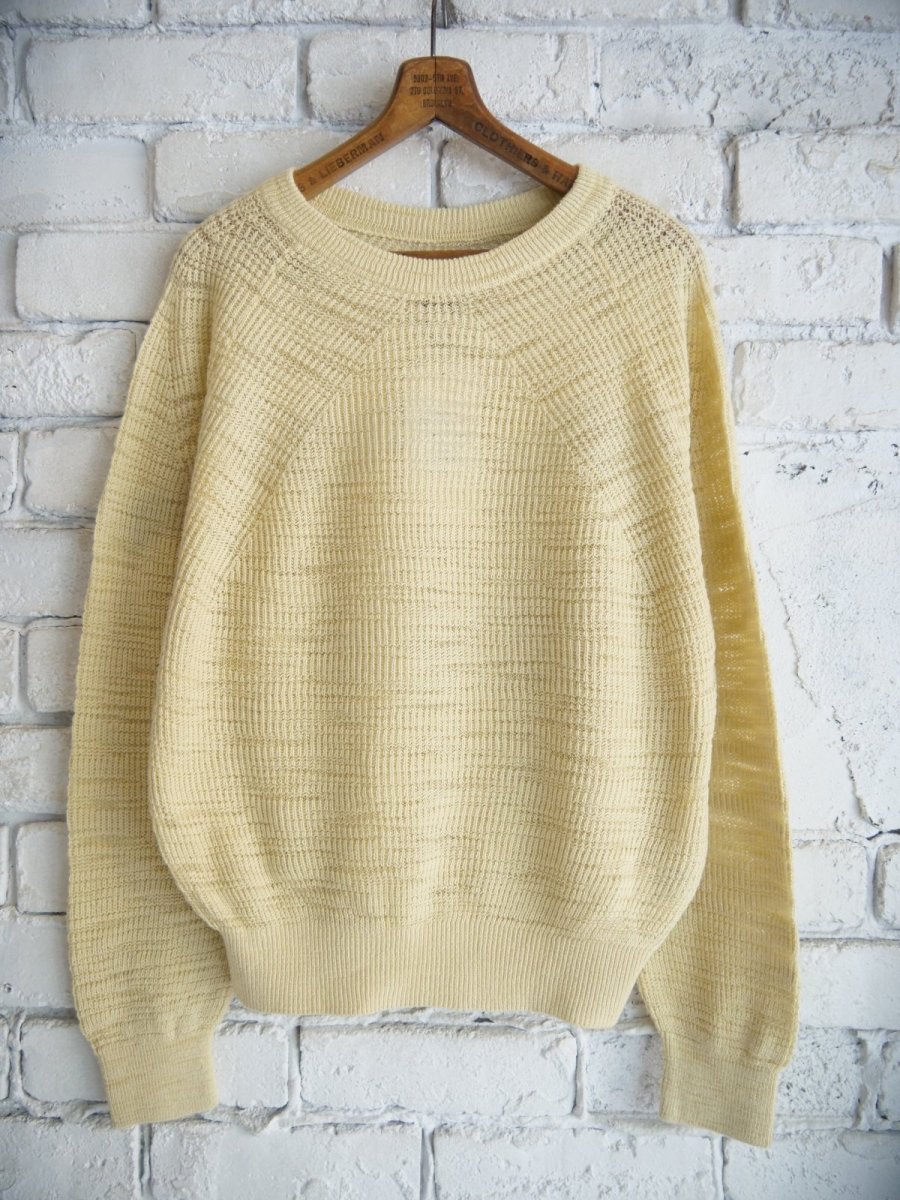 画像1: BATONER【WOMEN'S】SLUBY SIGNATURE CREW NECK KNIT バトナー スラブシグネチャークルーネックニット（BN-25SL-033） (1)