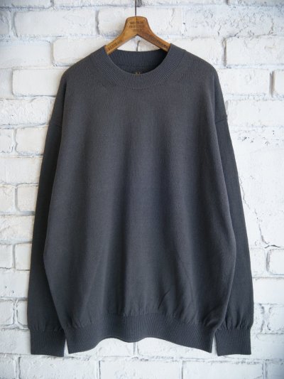 画像1: BATONER【MEN'S】SILK CREW NECK KNIT バトナー シルククルーネックニット（BN-25SM-036）