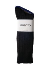 画像3: ROTOTO LINEN COTTON RIBBED CREW SOCKS ロトト リネンコットンリブドクルーソックス（R1461-231） (3)