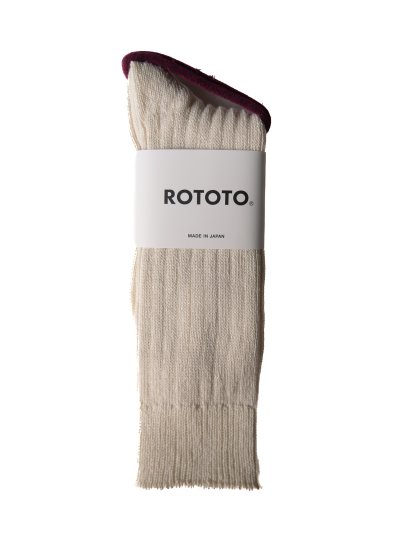 画像3: ROTOTO LINEN COTTON RIBBED CREW SOCKS ロトト リネンコットンリブドクルーソックス（R1461-231）