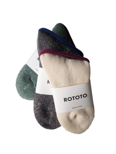 画像1: ROTOTO WASHI PILE CREW SOCKS ロトト 和紙パイルクルーソックス（R1511-241）