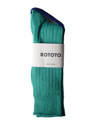 画像2: ROTOTO LINEN COTTON RIBBED CREW SOCKS ロトト リネンコットンリブドクルーソックス（R1461-231）