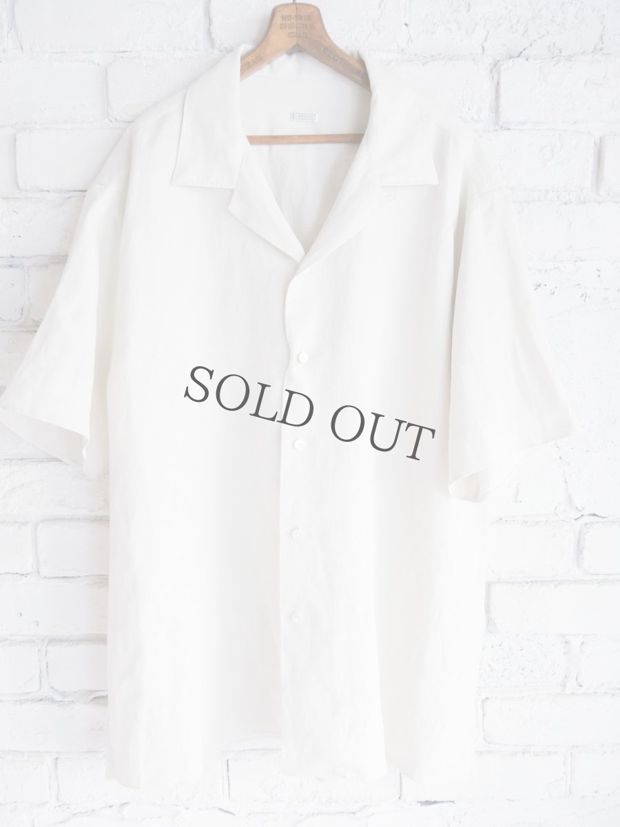 画像1: A.PRESSE Silk Linen Open Collar S/S Shirt アプレッセ シルクリネンオープンカラーショートスリーブシャツ (25SAP-02-06H) (1)
