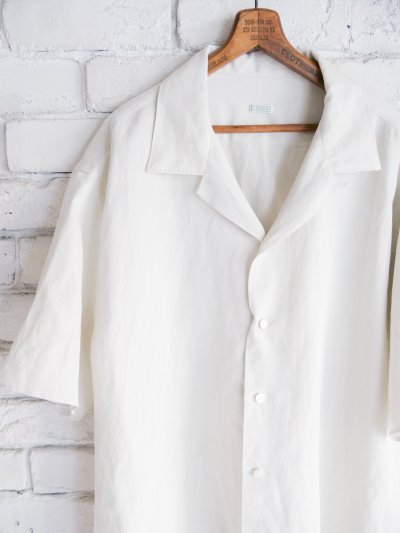 画像2: A.PRESSE Silk Linen Open Collar S/S Shirt アプレッセ シルクリネンオープンカラーショートスリーブシャツ (25SAP-02-06H)