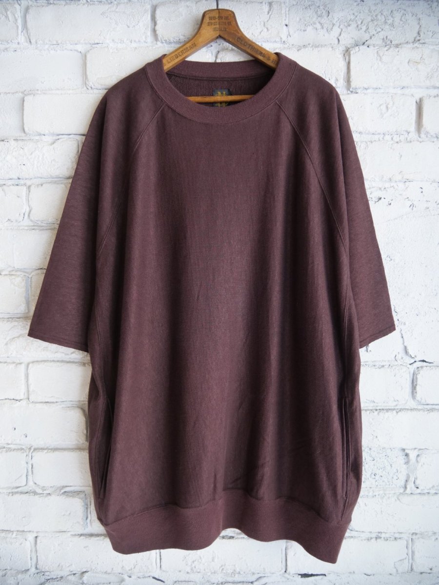 画像1: BATONER【MEN'S】BELGIAN LINEN URAKE CREW NECK S/S バトナー ベルギーリネン裏毛クルーネックショートスリーブ（BN-25SM-050） (1)